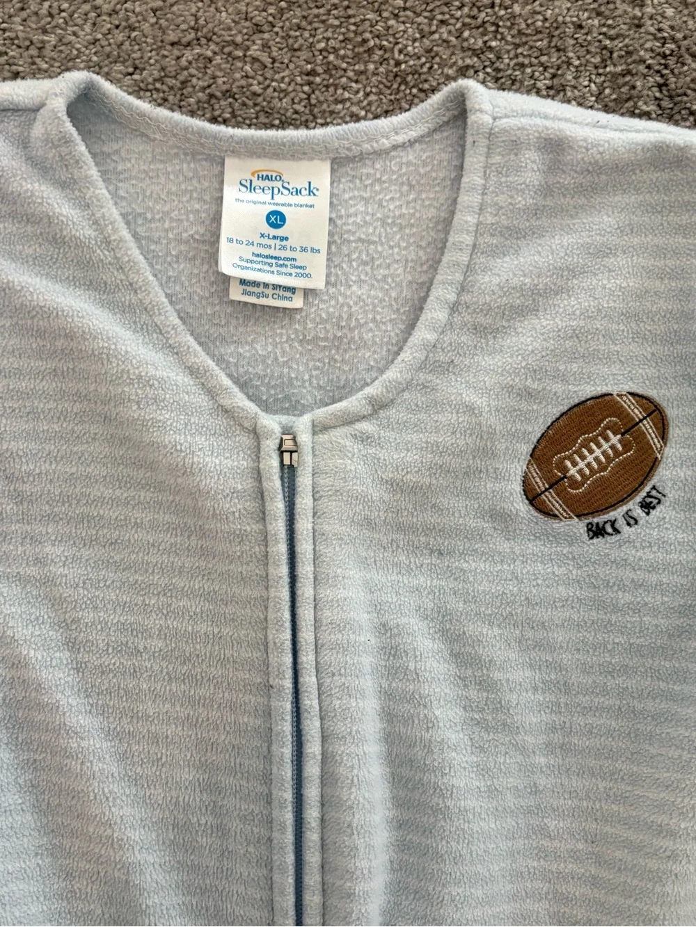 Halo SleepSack- Fleece/size X-large (18 to 24 months)